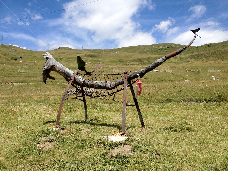 the sculpture in alps by swisstraveler