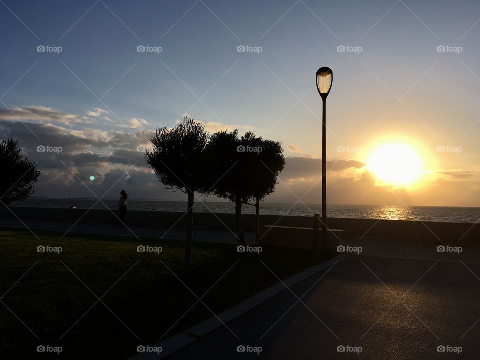 Sunset walk, Pier, Ocean and Sky 