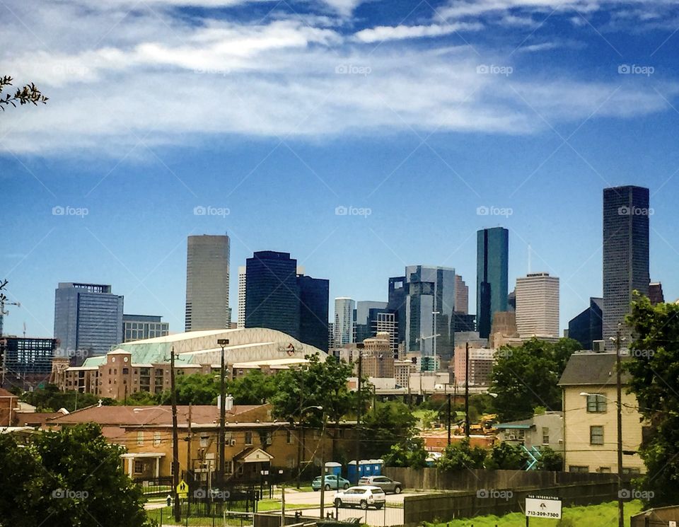 Houston in May . Skyline in May