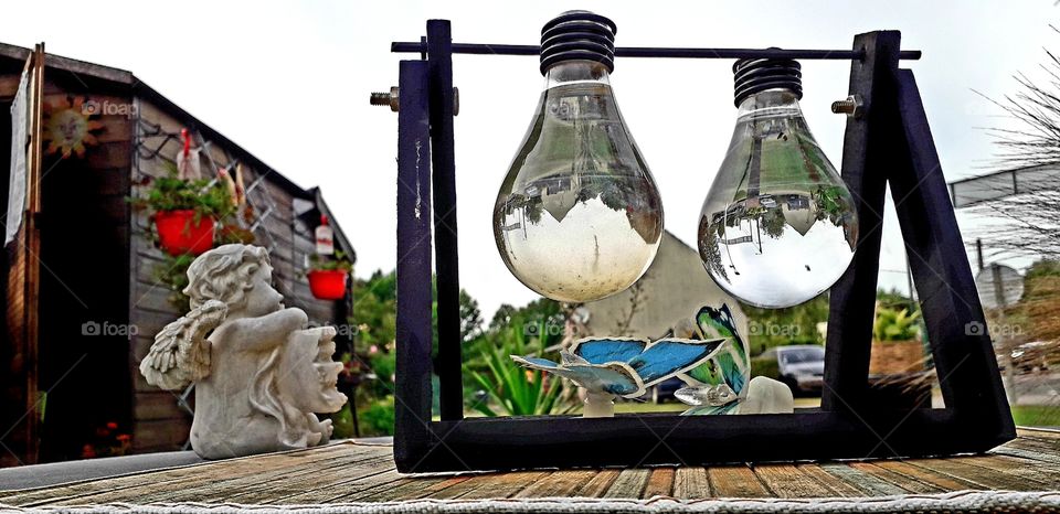 reflets dans les ampoules