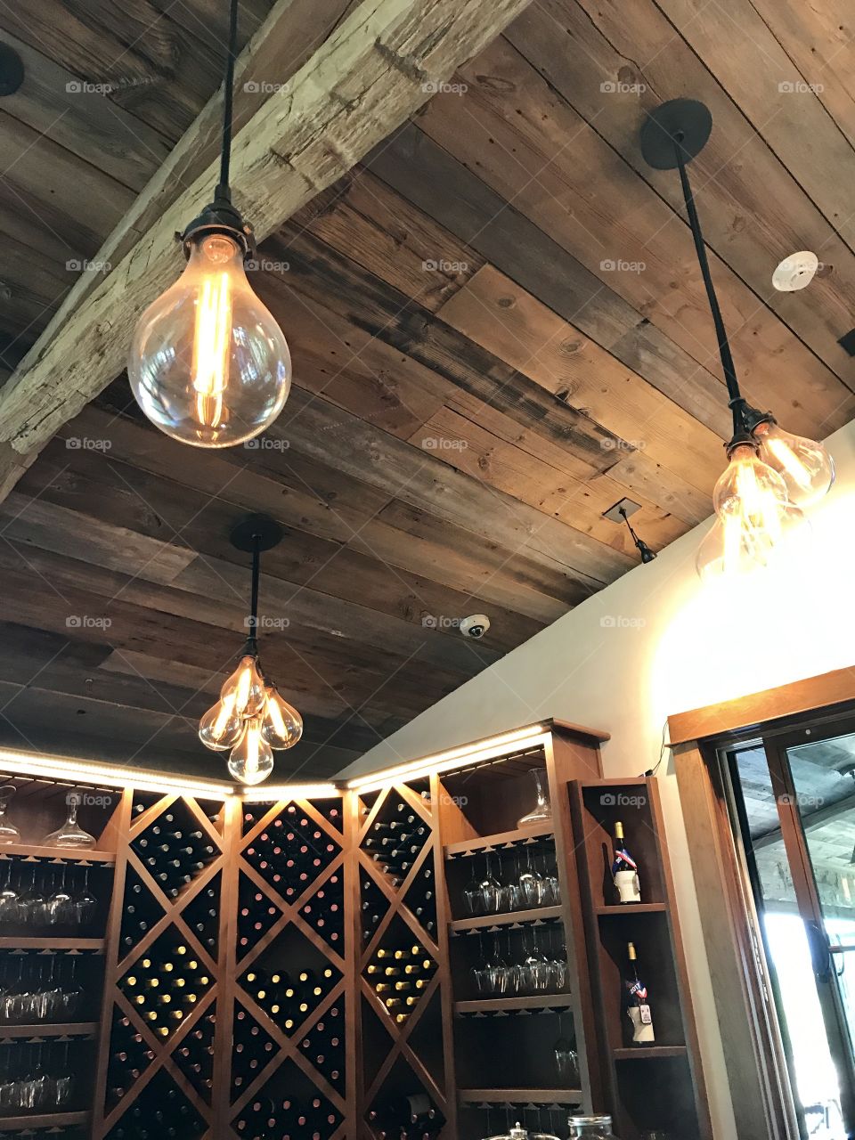 Edison lighting at Laurentia winery and vineyard in Madison, Ohio