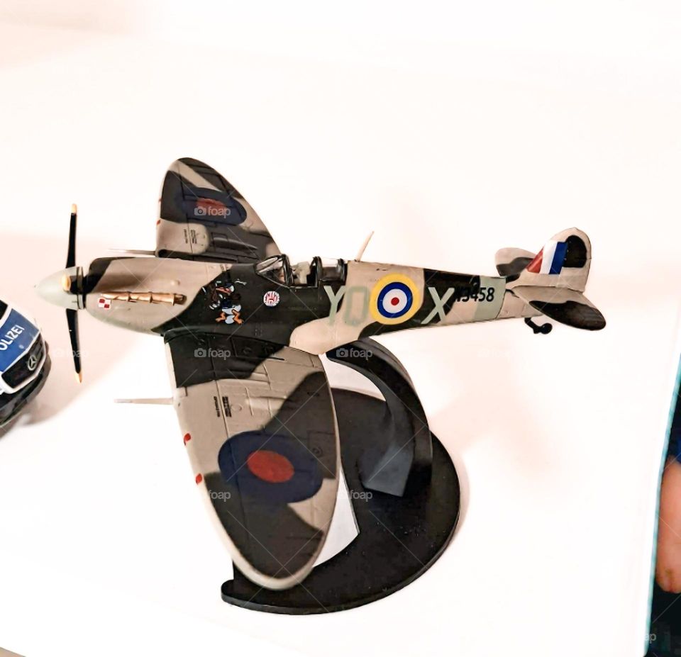Model of a World War II Spitfire Fighter Plane