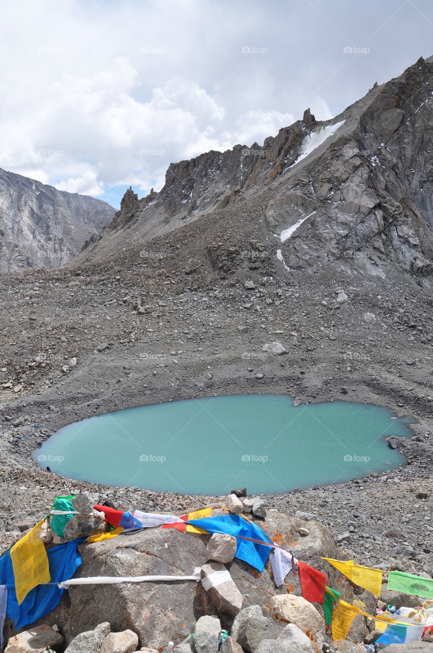 Lake in high mountains