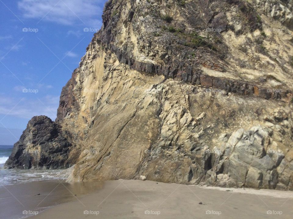 Rock Formations along Cannon Beach, Oregon 