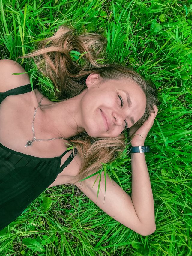Girl in grass