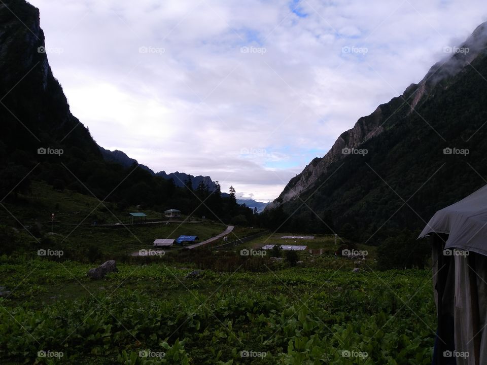 valley and sky