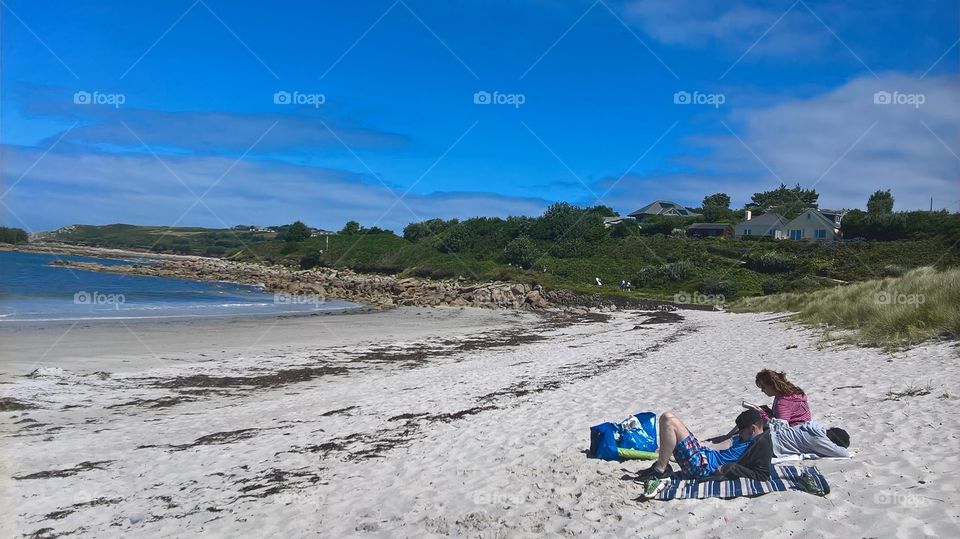 Porthmellon beach on st Mary’s, Isles of Scilly 