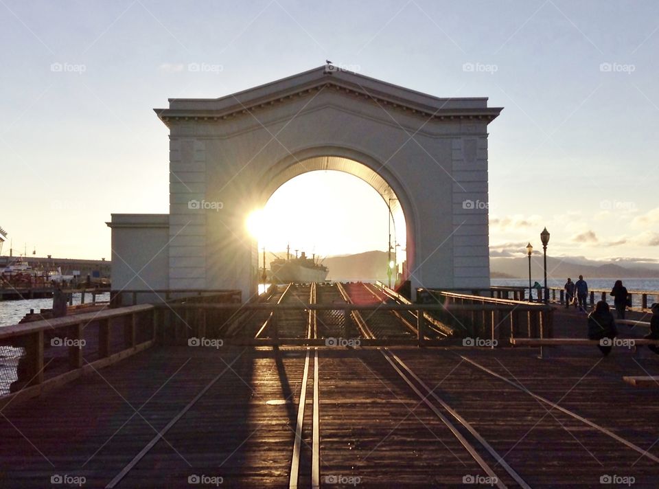 Sunset at Pier 39 in San Francisco, California