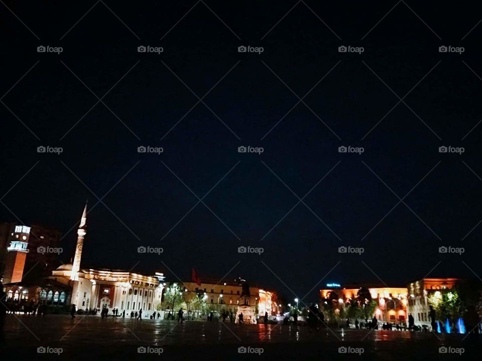 Tirana at night
