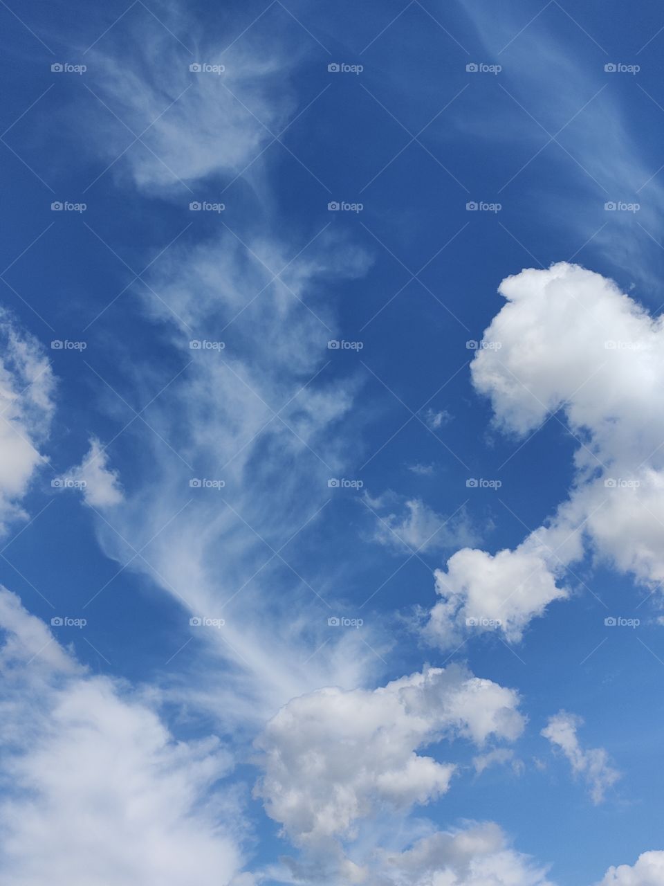 blue sky with white clouds