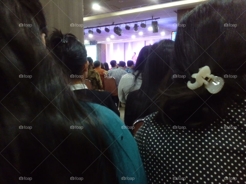 People listening to the speaker