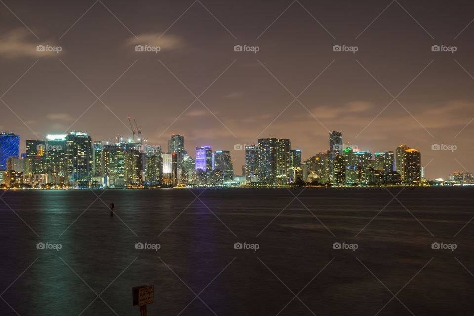 Miami Skyline at night