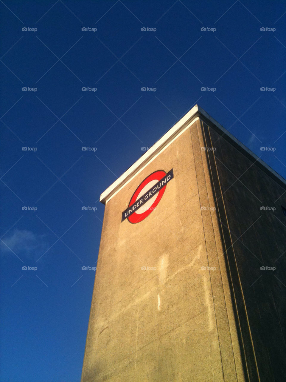 sky underground blue wall by numptyboy