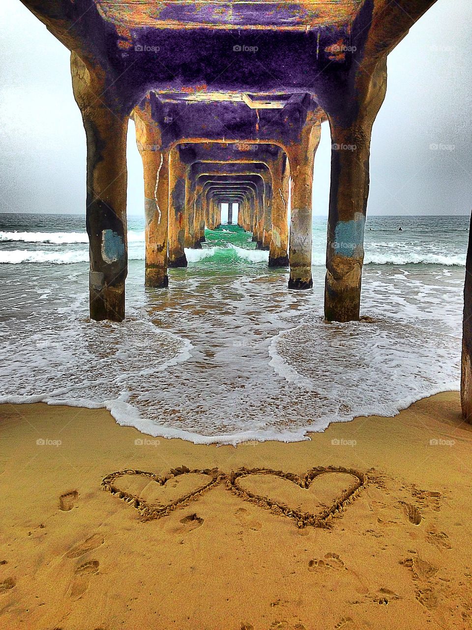 Under the pier 