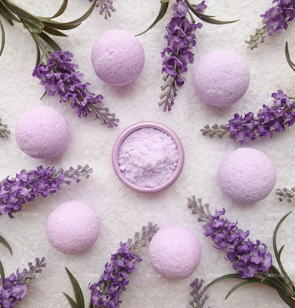 Lavander sea salt balls 💟 Relax💟 SPA💟 Body care 💟