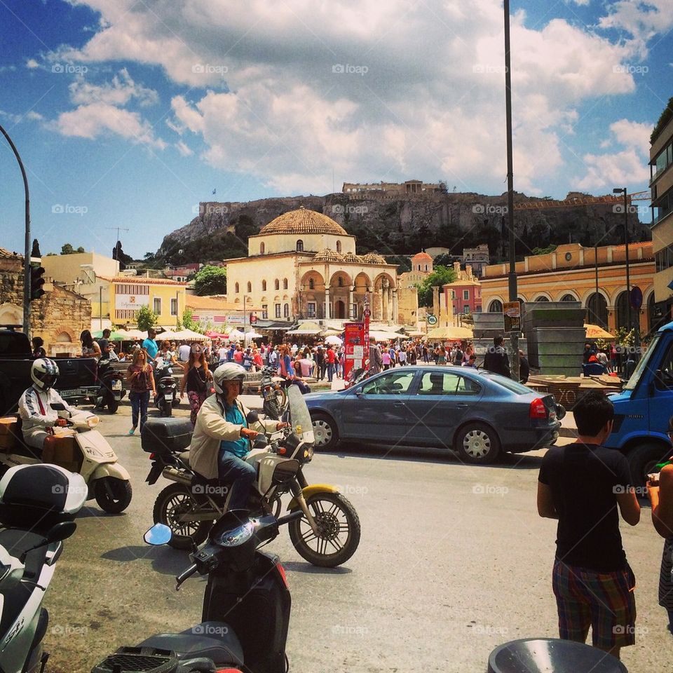 A Busy Day in Athens