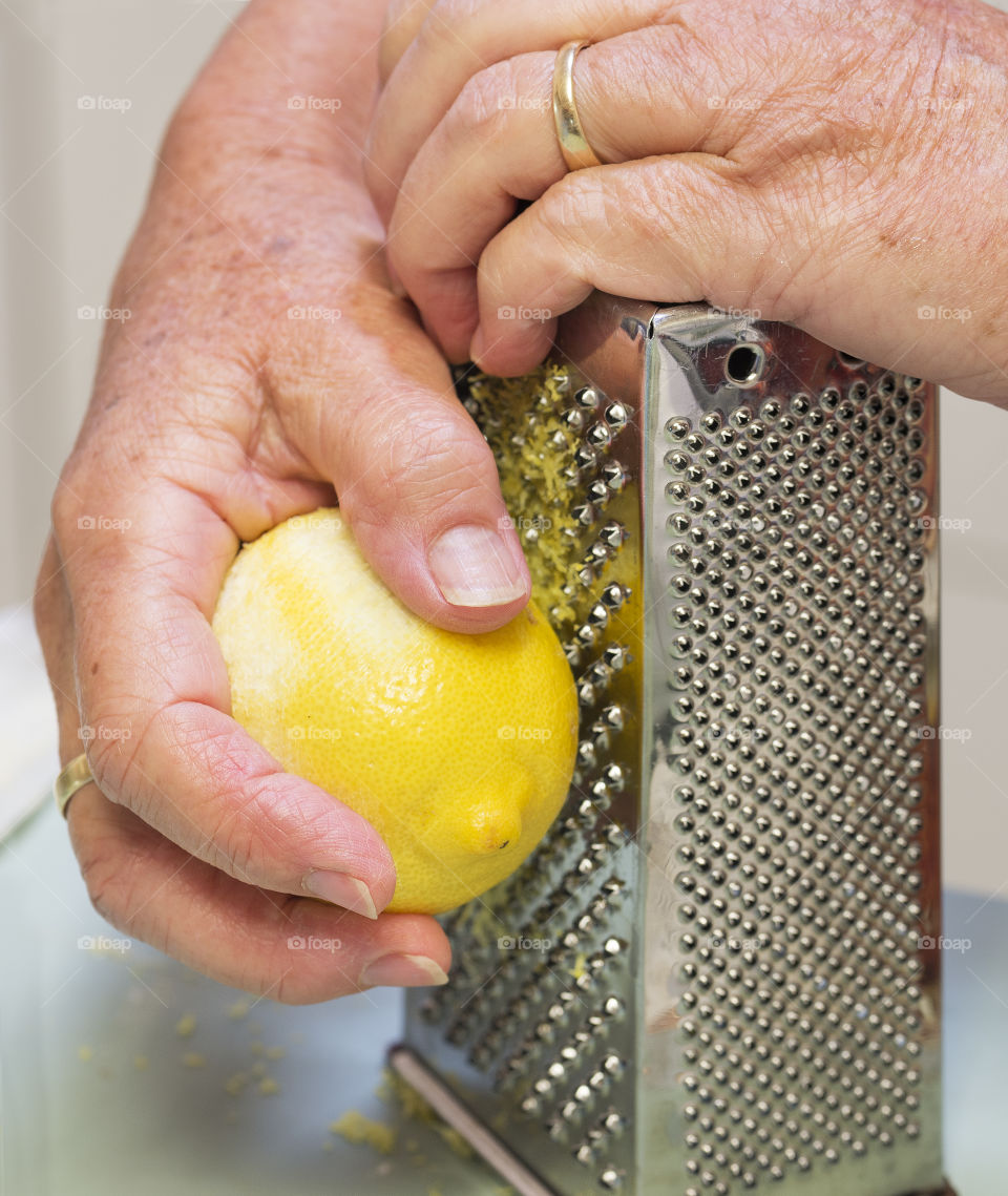 Chef grating lemon
