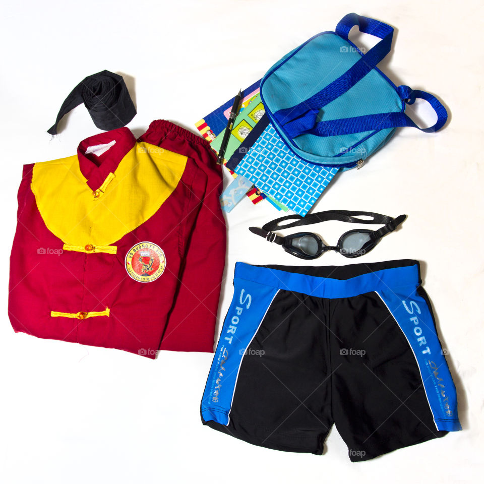 flat lay kids sport outfit