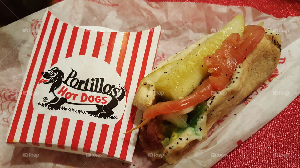 Loving Chicago!. Portillo hot dogs!