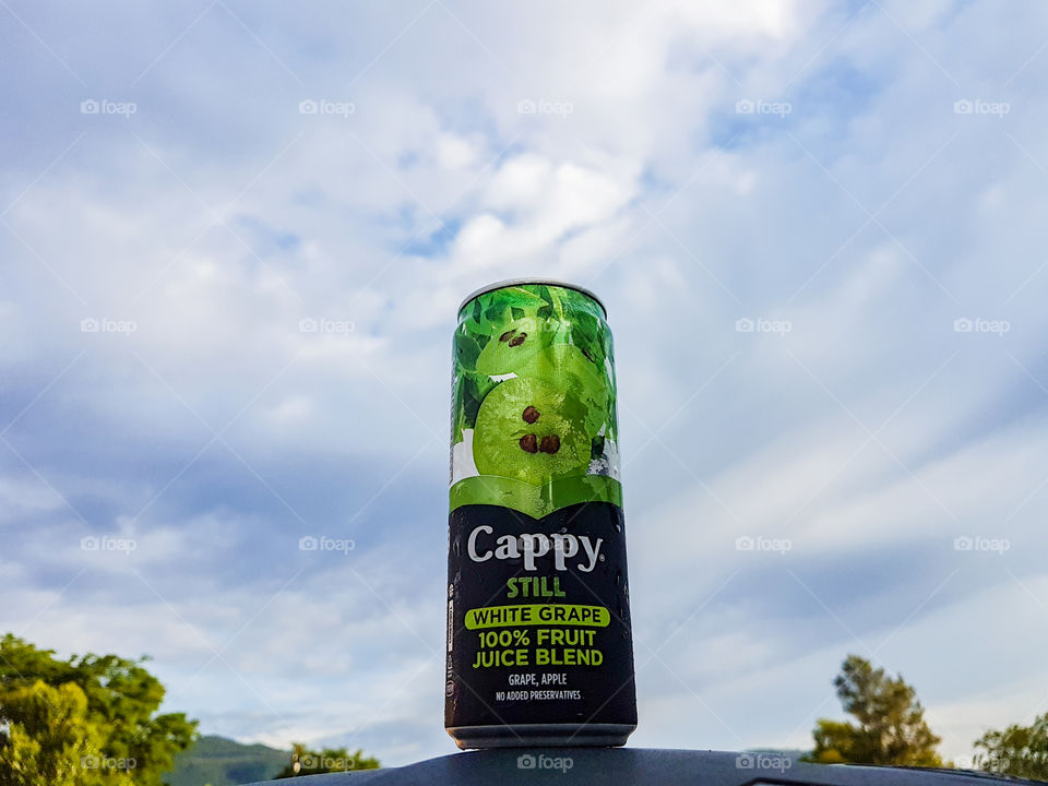 Cappy on a cloudy day, something cool and refreshing on a cool morning