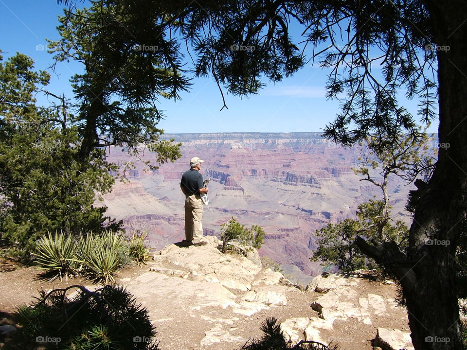 looking at Grand Canyon