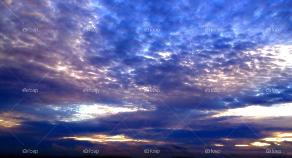 Golden clouds at sunrise