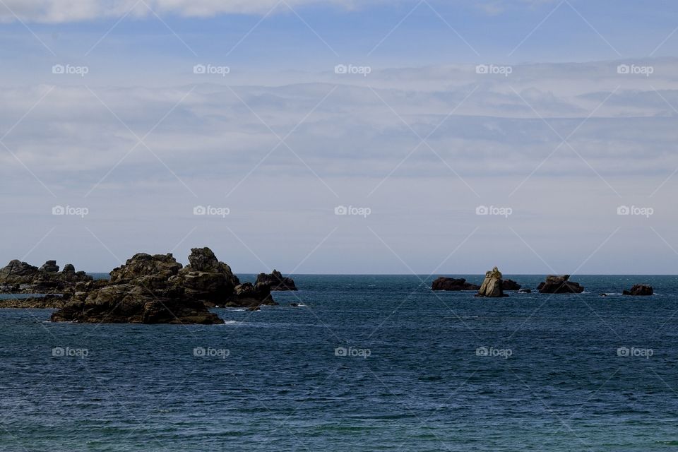 the coast of the island