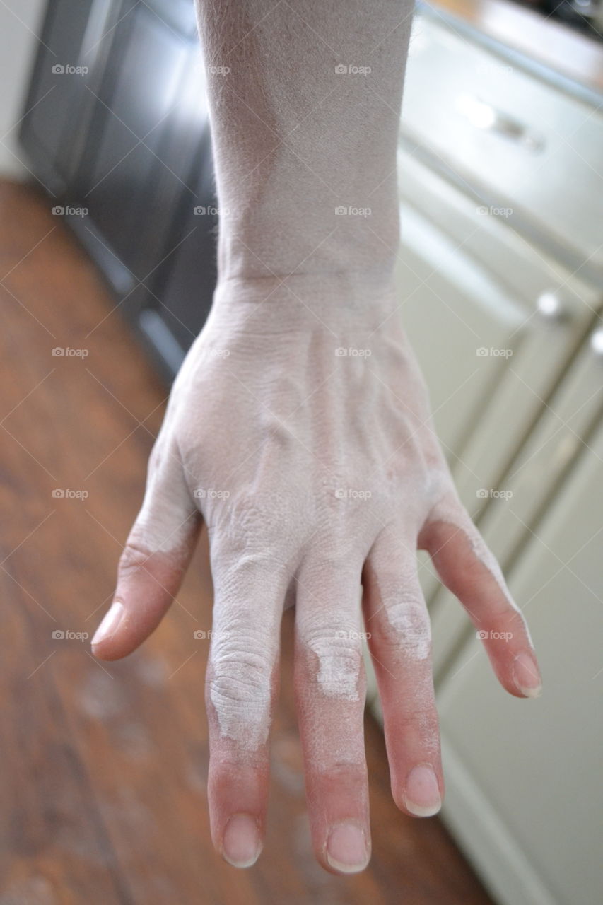 Sheetrock Dust Hands