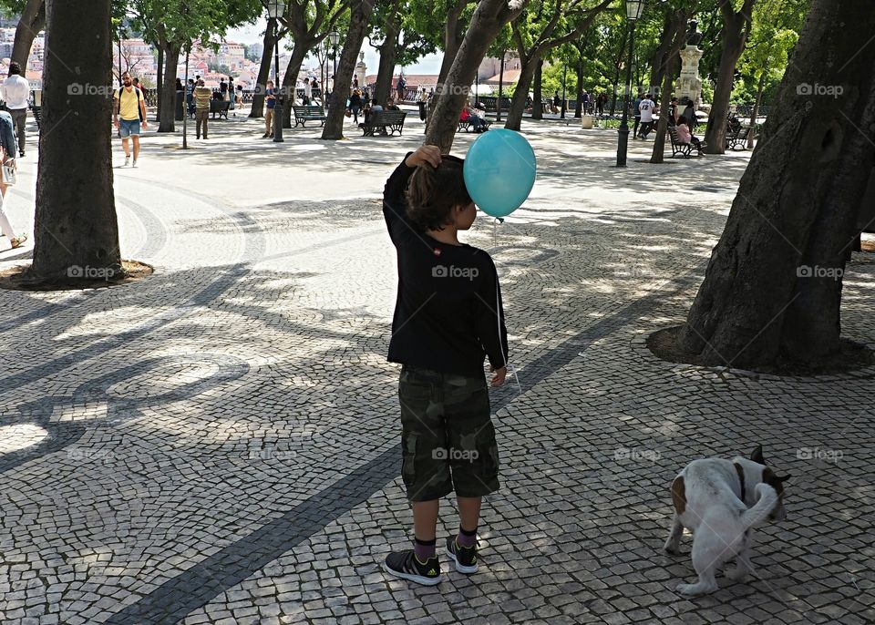 The boy with the balloon