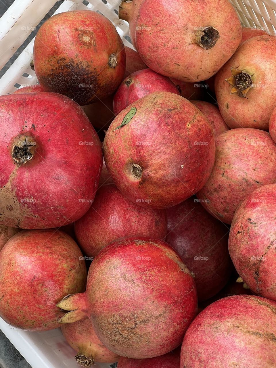 Pomegranate texture closeup macro market