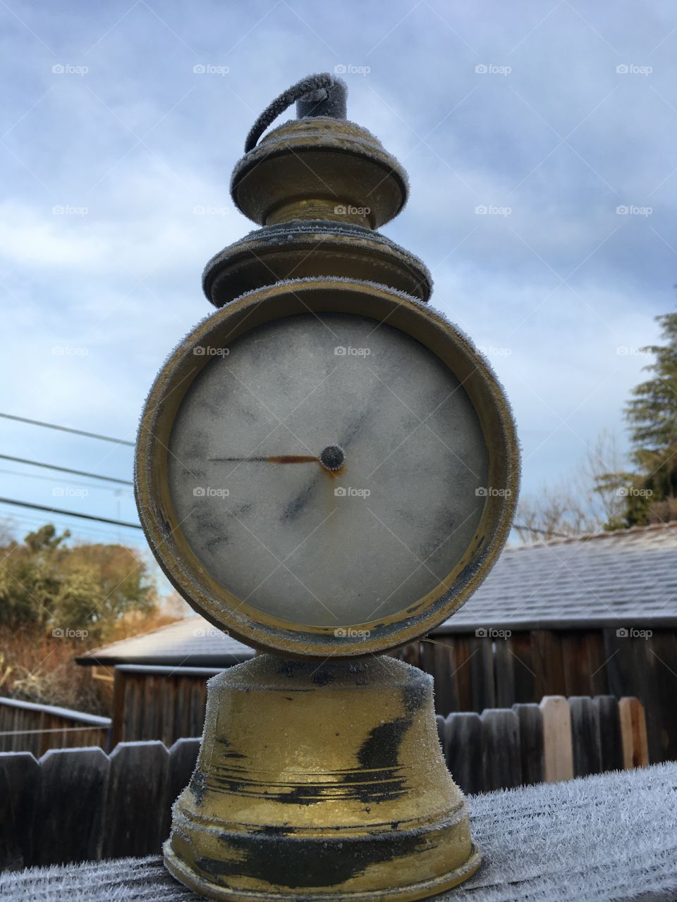 frost on clock