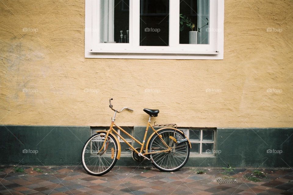 Yellow Colored Bike Standing