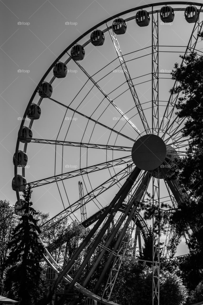 Ferris wheel in St. Petersburg metro Krestovsky Island.