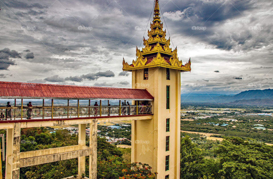 The impressive Hill of Mandalay in Myanmar before Burma Southeast Asia