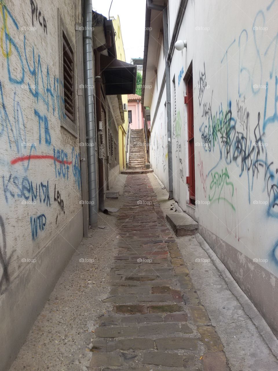 Little narrow street with stairs