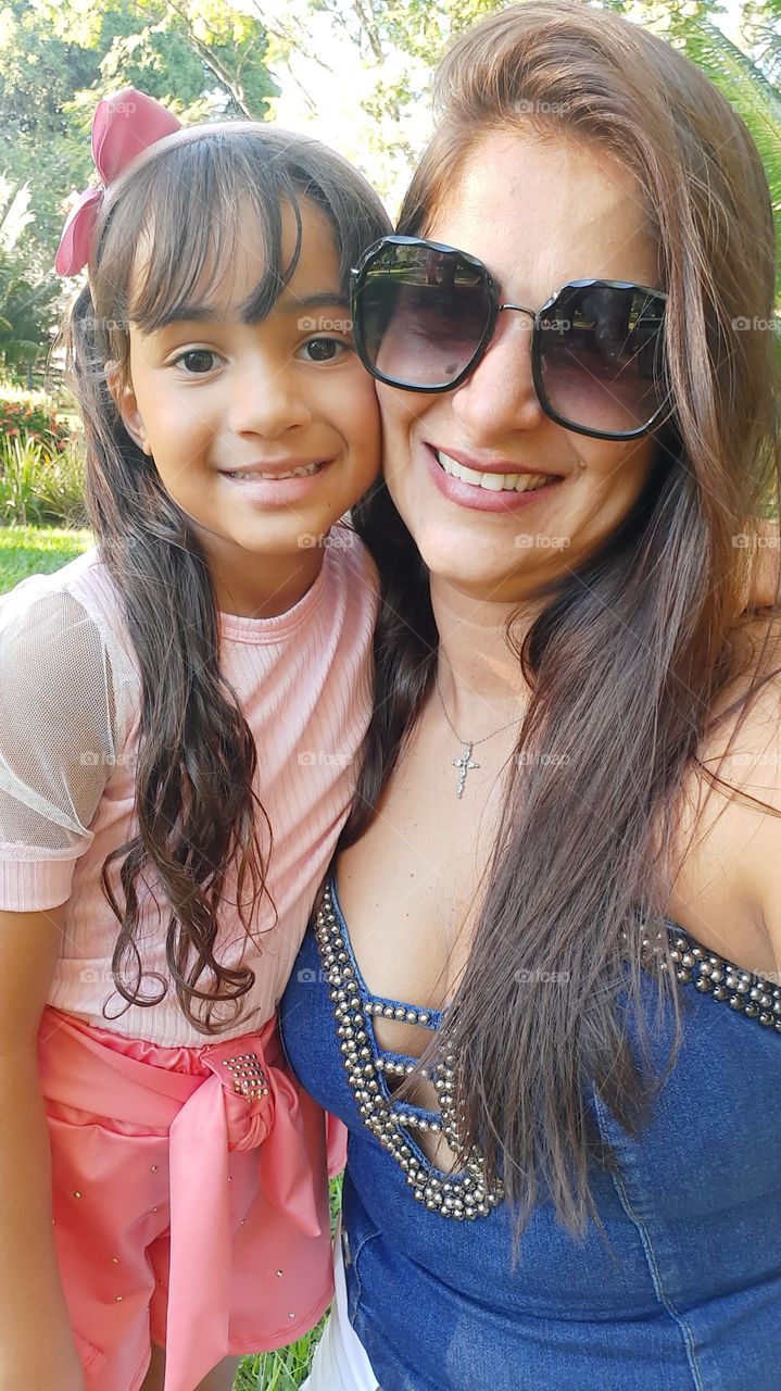 aunt and niece smiling love