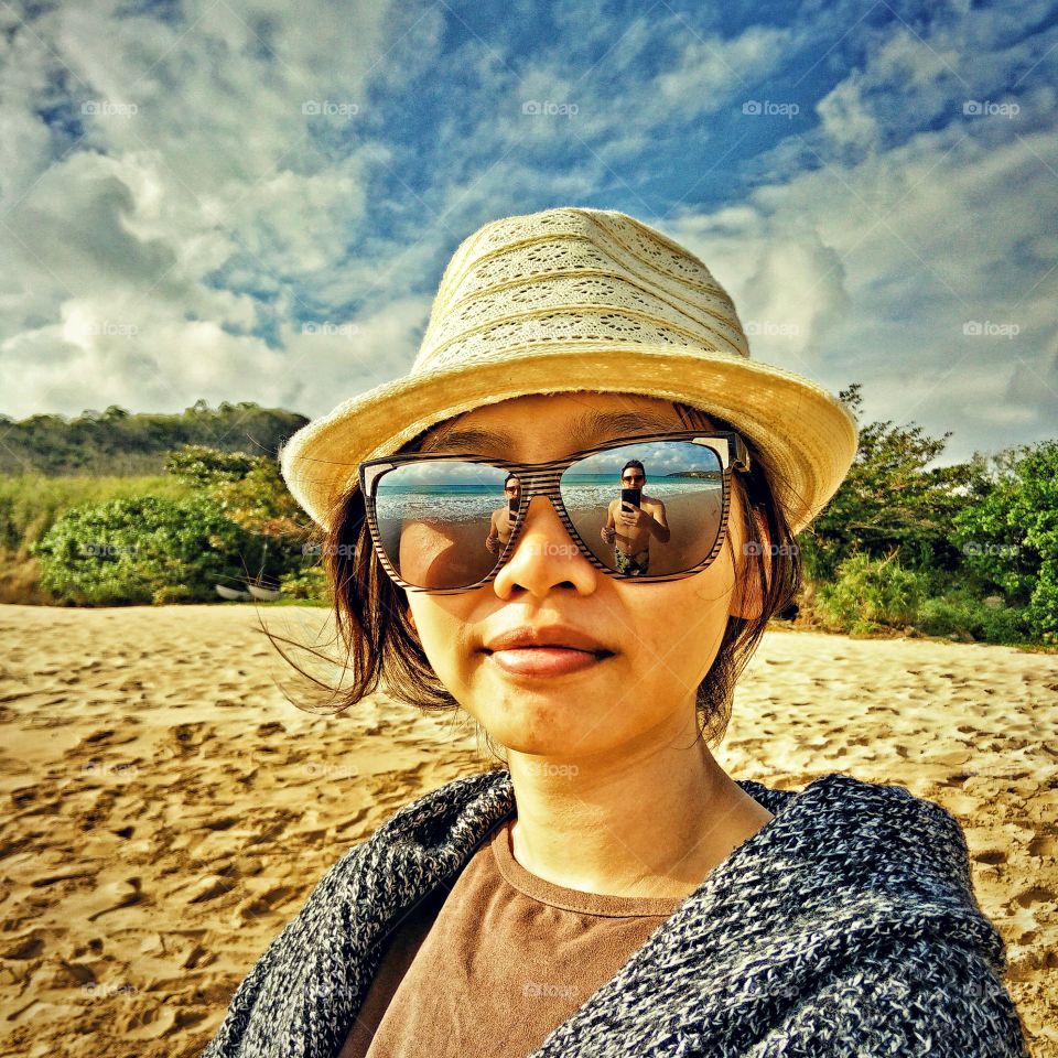 beach reflection. kenting taiwan