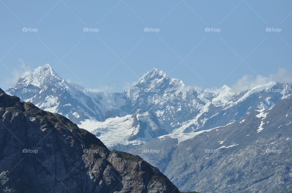 Hiking along the glaciers