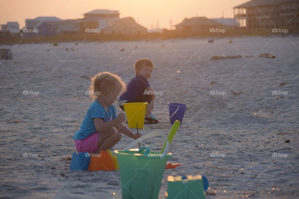 Kids at the beach