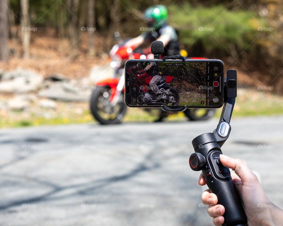 Gimbal Videography; Riding Motorcycle 