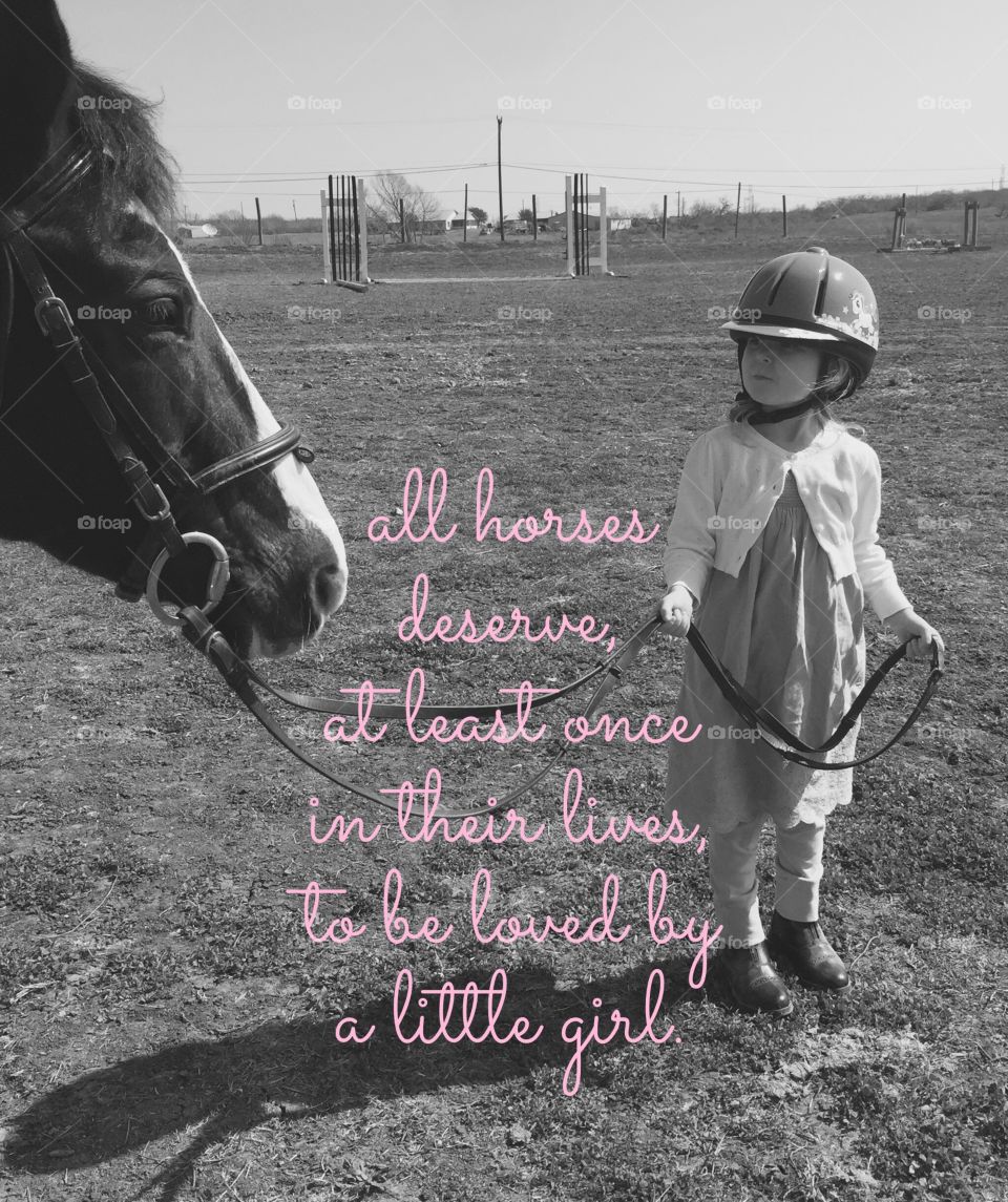 Horse Love. Little Girls Love Horses
