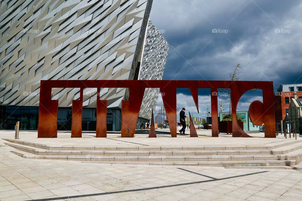 Titanic museum entrance in Belfast 