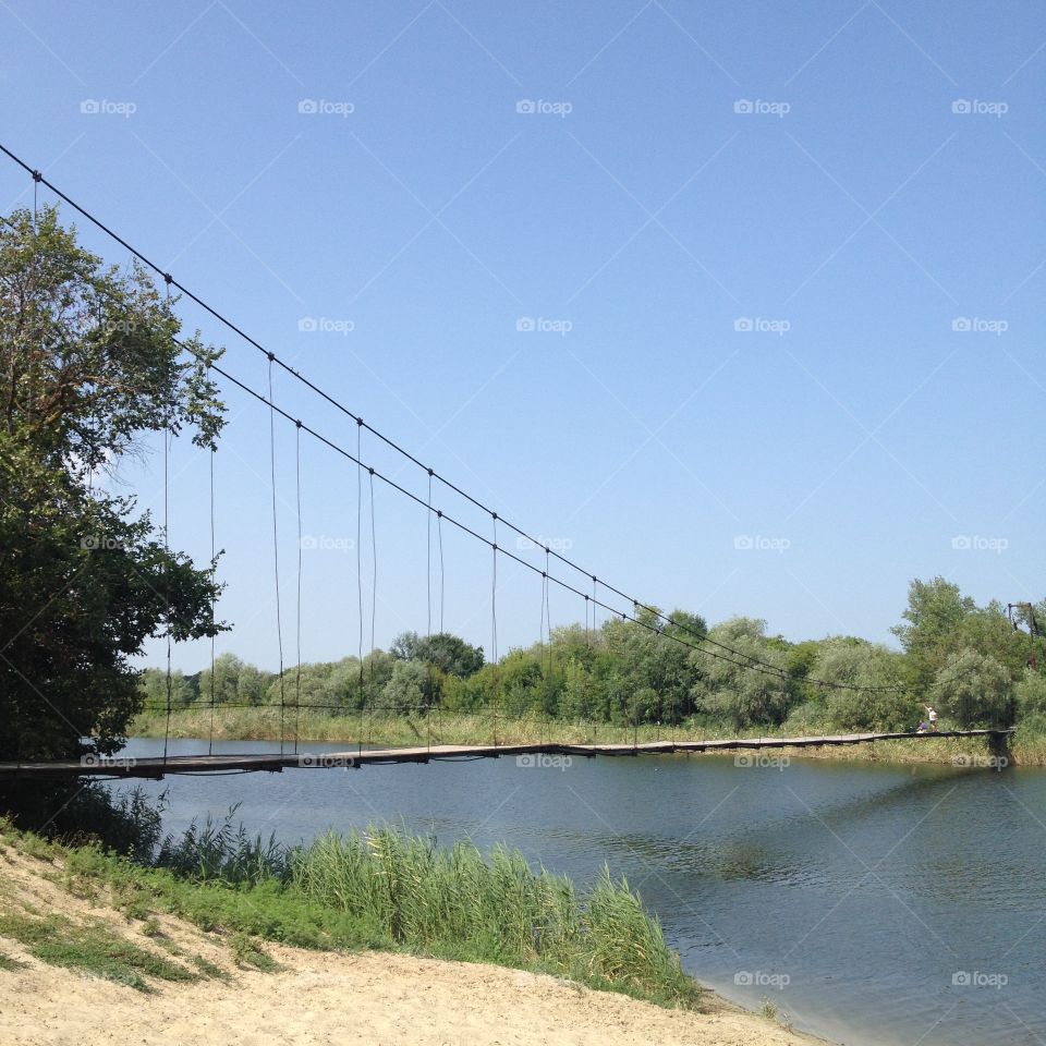 river suspension bridge