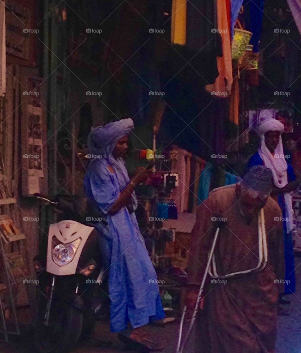 Tuareg in Marrakech Souk
