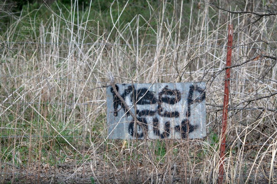 Keep out sign