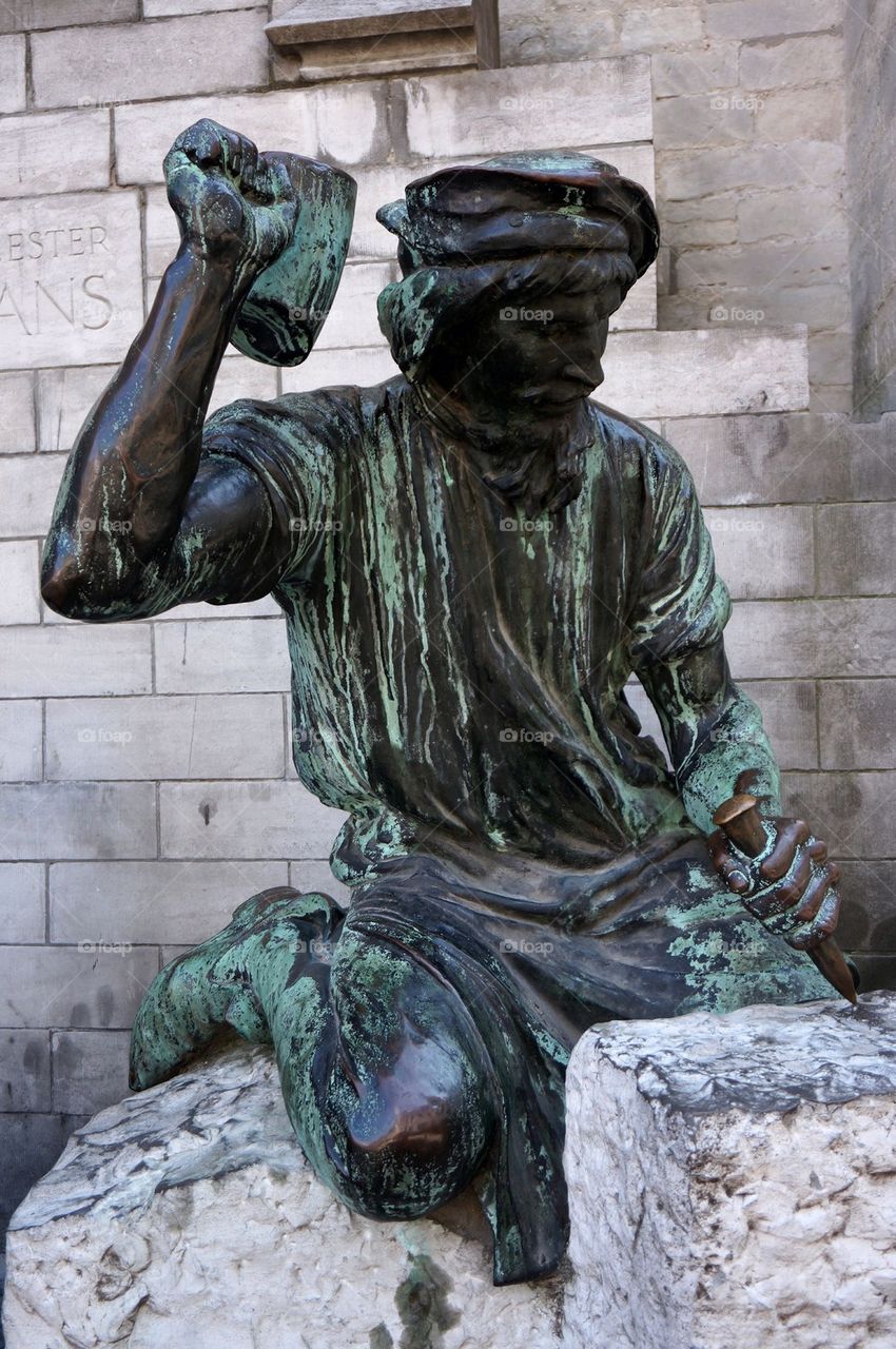 Sculpture of a craftsman