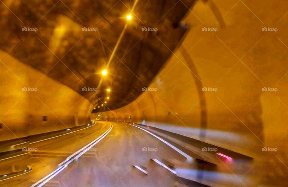 Driving in the tunnel