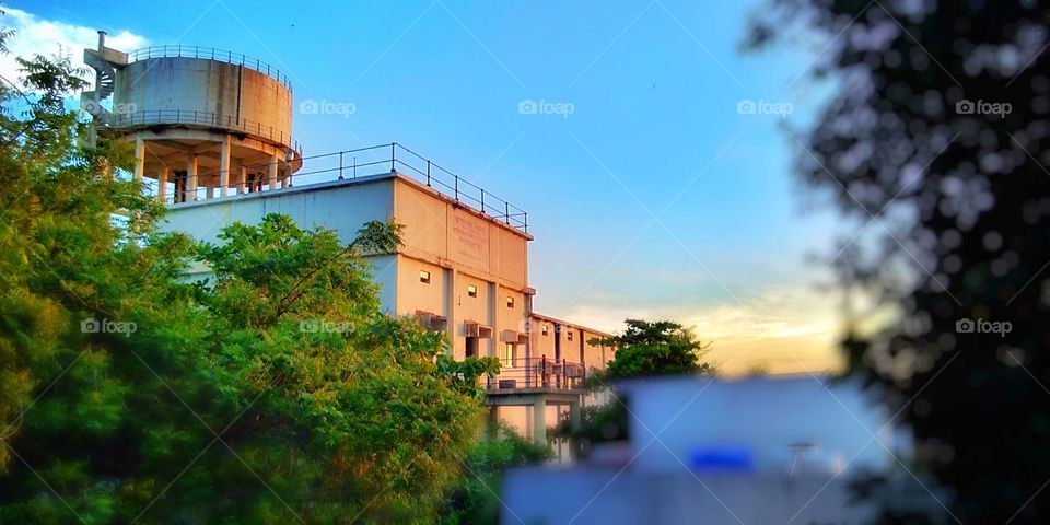 picture of a building clicked at evening