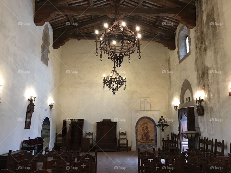 Church inside castello di amorosa