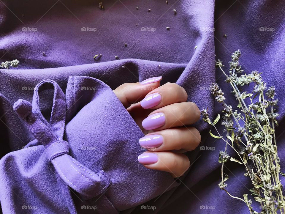 Purple manicure 